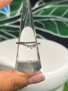 Sterling Silver CZ Wedding Band